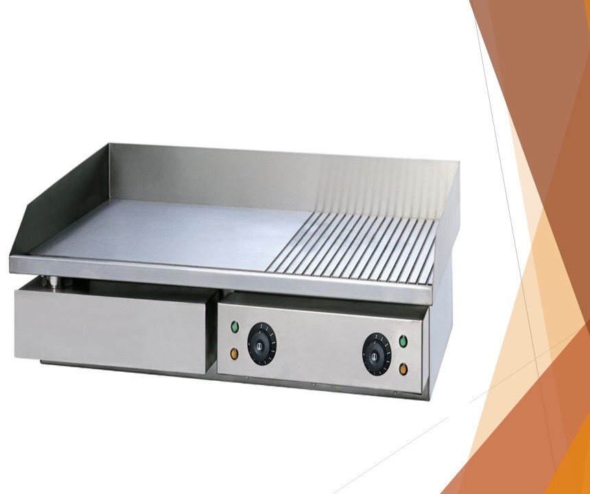 Table Top Electric Griddle Plate - Half Smooth & Half Ribbed HEG-822