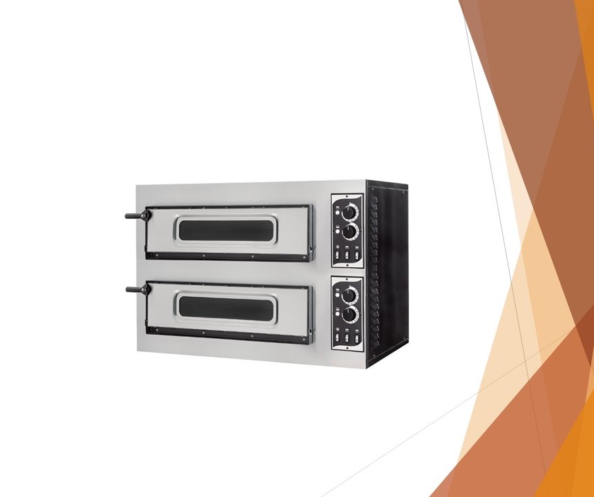 Electric stone deck oven double deck - Pizza Oven-  Basic 2/50 Vetro 4T