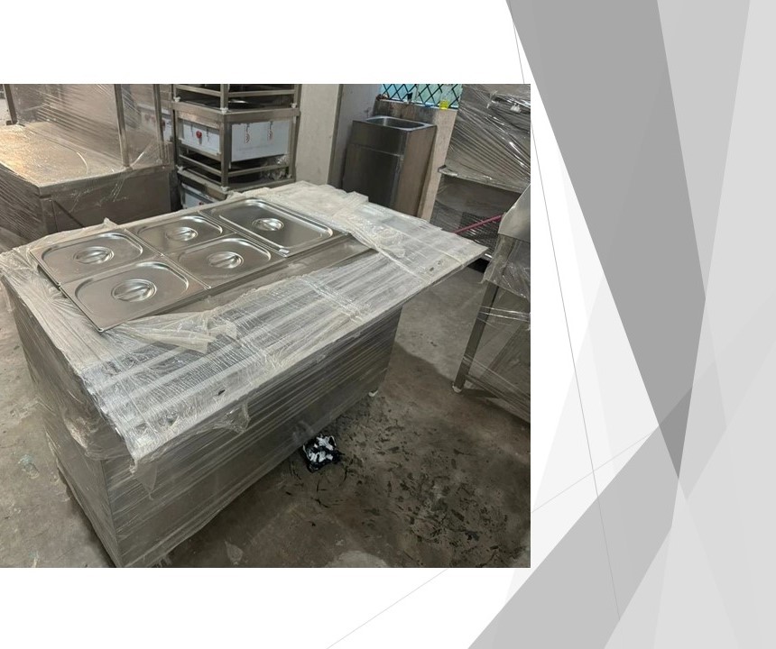 5 Feet Stainless Steel Ss Bain Marie Counter